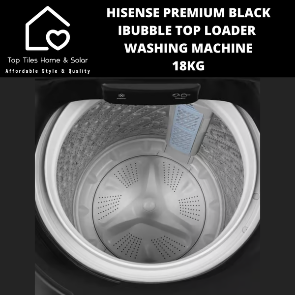 Hisense Premium Black iBubble Top Loader Washing Machine - 18kg