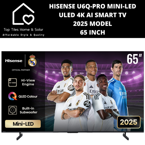Hisense U6Q-PRO Mini-LED ULED 4K Ai Smart TV - 65 Inch 2025 Model
