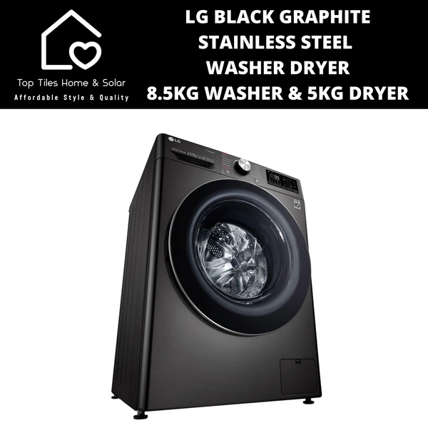 LG Black Steel Vivace Washer Dryer - 8.5kg Washer & 5kg Dryer