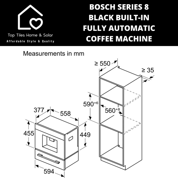 Bosch Series 8 - Blk Built-in Fully Automatic Coffee Machine