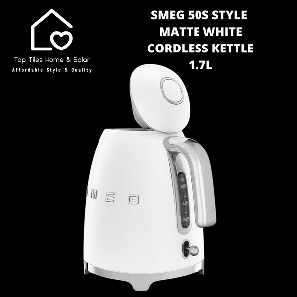 Smeg 50s Style Matte White Cordless Kettle - 1.7L