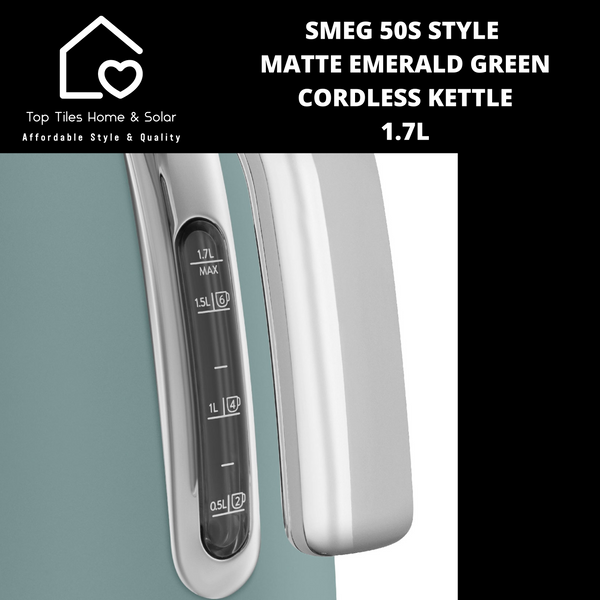 Smeg 50s Style Matte Emerald Green Cordless Kettle - 1.7L