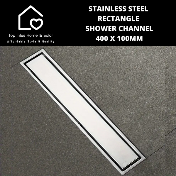 Stainless Steel Rectangle Shower Channel - 400 x 100mm