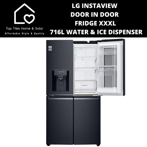 LG Instaview Door In Door Fridge XXXL - 716L Water & Ice Dispenser