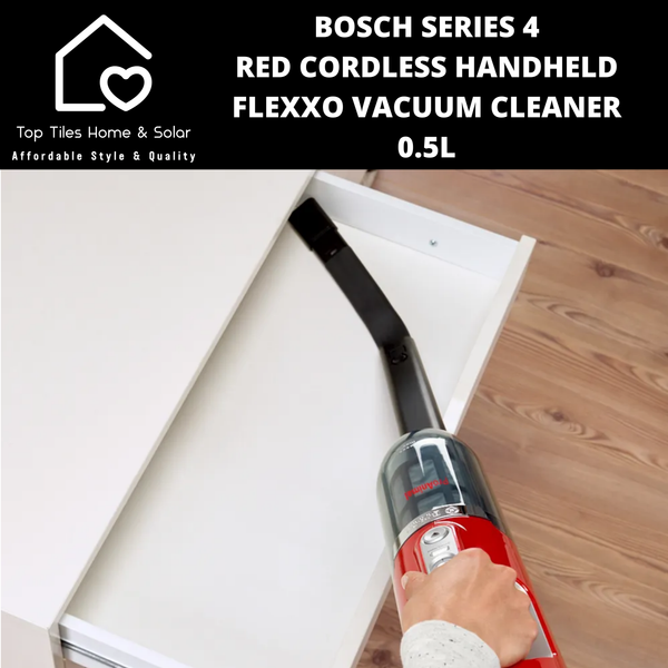 Bosch Series 4 - Red Cordless Handheld Flexxo Vacuum Cleaner - 0.5L