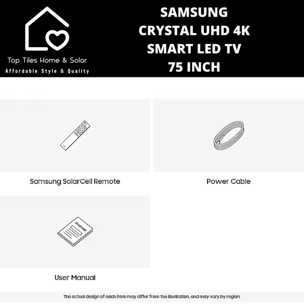 Samsung Crystal UHD 4K Smart LED TV - 75 Inch
