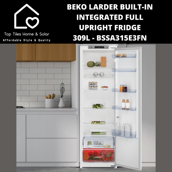 Beko Larder Built-in Integrated Full Upright Fridge - 309L BSSA315E3FN