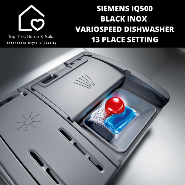 Siemens iQ500 - Black Inox VarioSpeed Dishwasher - 13 Place Setting