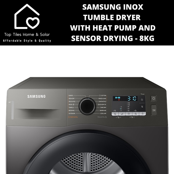 Samsung Inox Tumble Dryer with Heat Pump and Sensor Drying - 8kg