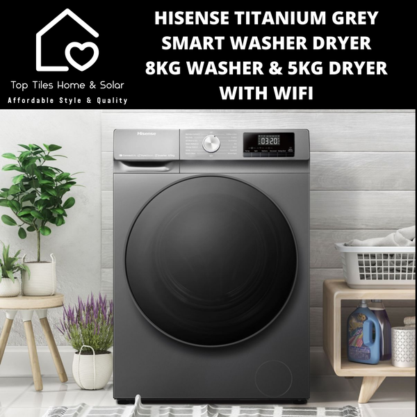 Hisense Titanium Grey Smart Washer Dryer - 8kg Washer & 5kg Dryer
