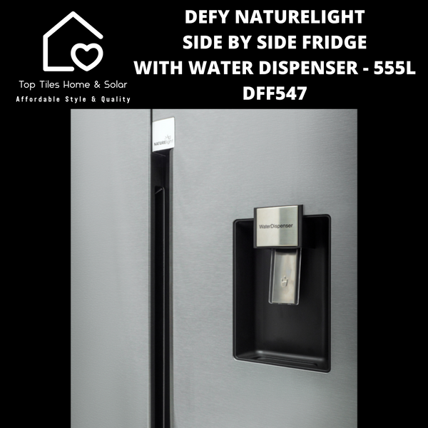 Defy NatureLight Side By Side Fridge with Water Dispenser - 555L DFF547