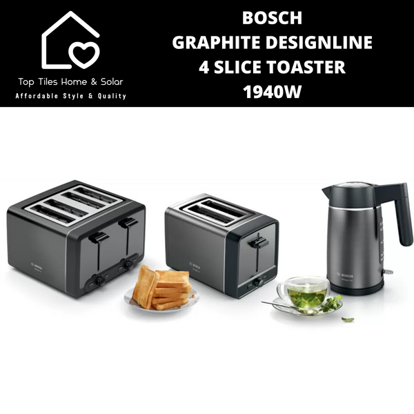 Bosch Graphite DesignLine 4 Slice Toaster - 1940W