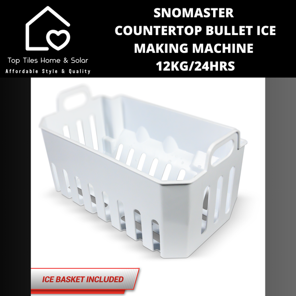 SnoMaster Countertop Bullet Ice Making Machine - 12kg/24Hrs