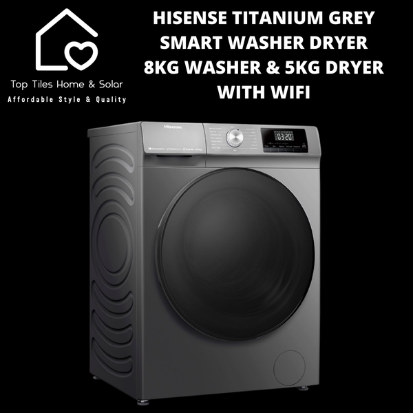 Hisense Titanium Grey Smart Washer Dryer - 8kg Washer & 5kg Dryer