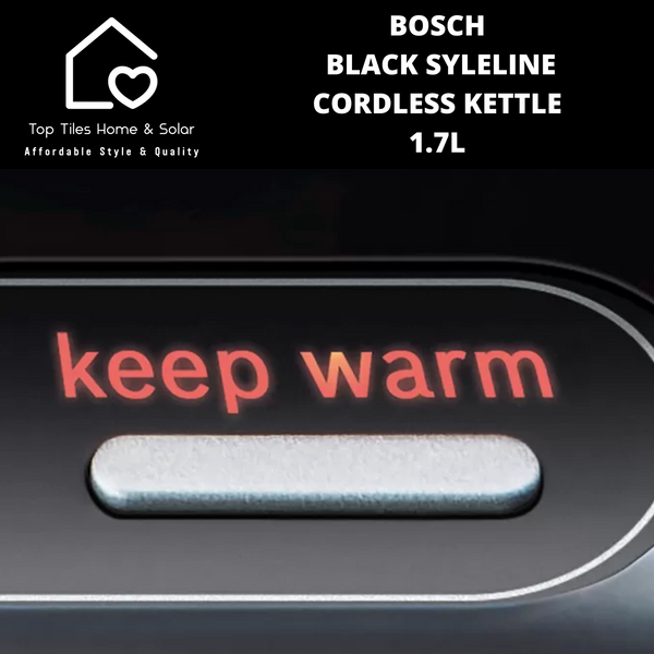Bosch Black SyleLine Cordless Kettle - 1.7L