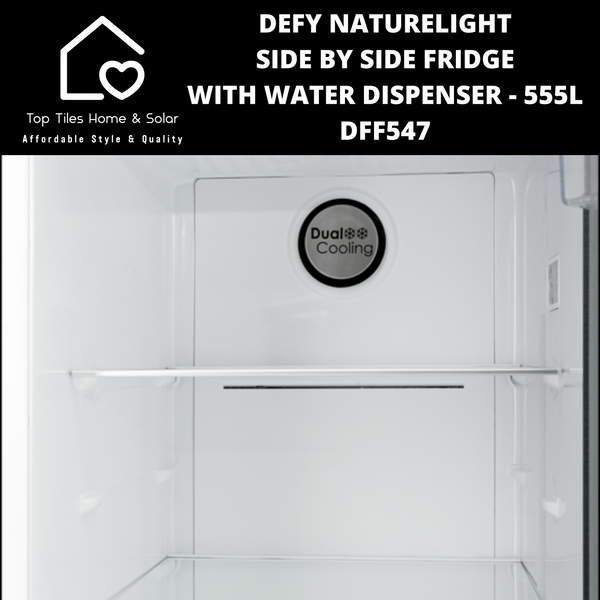 Defy NatureLight Side By Side Fridge with Water Dispenser - 555L DFF547