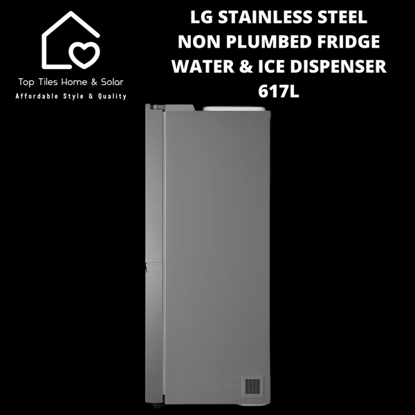LG Stainless Steel Non Plumbed Fridge - 617L Water & Ice Dispenser