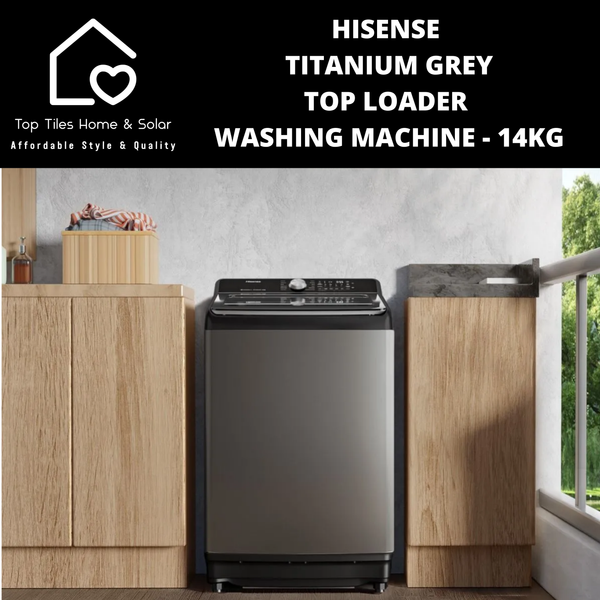 Hisense Titanium Grey Top Loader Washing Machine - 14kg