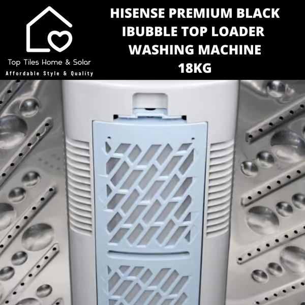 Hisense Premium Black iBubble Top Loader Washing Machine - 18kg