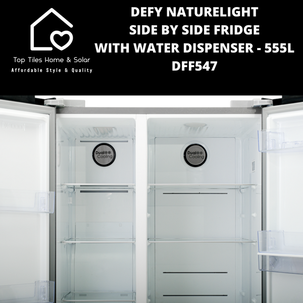 Defy NatureLight Side By Side Fridge with Water Dispenser - 555L DFF547