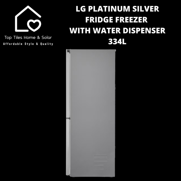 LG Platinum Silver Fridge Freezer with Water Dispenser - 334L