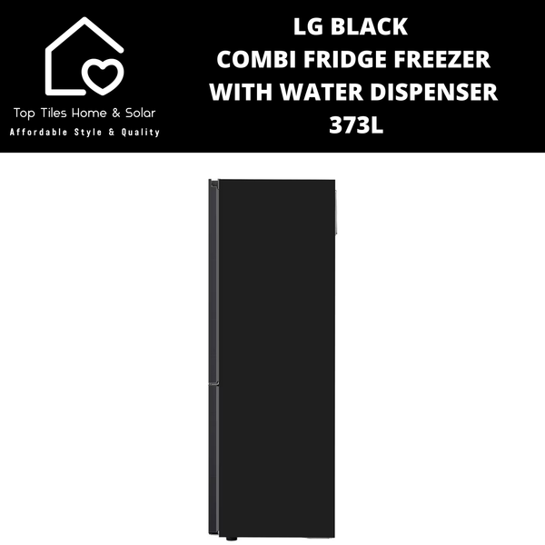LG Black Combi Fridge Freezer - 373L Water Dispenser