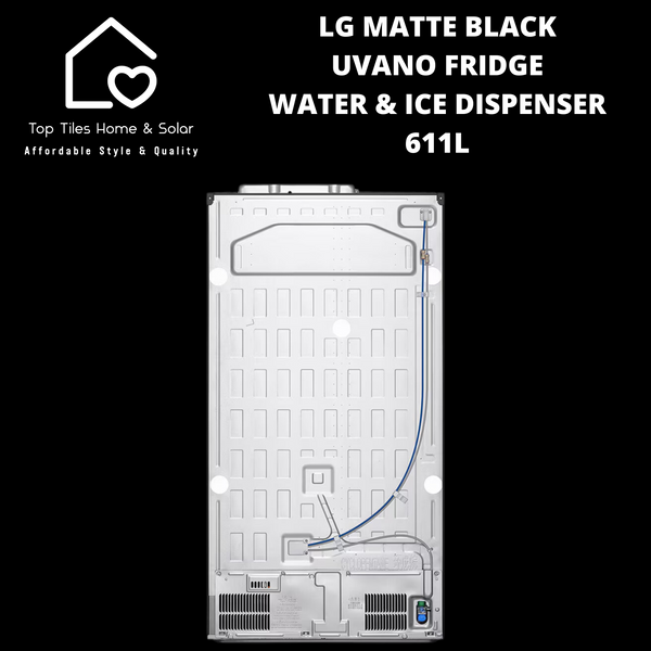 LG Matte Black Uvano Fridge - 611L Water & Ice Dispenser