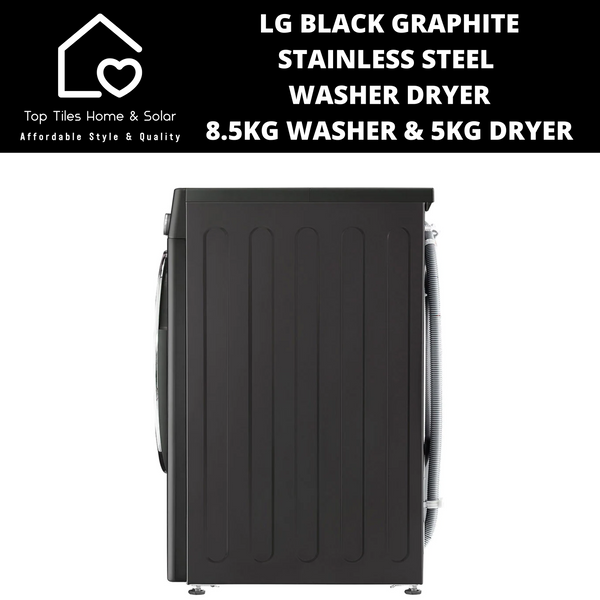 LG Black Steel Vivace Washer Dryer - 8.5kg Washer & 5kg Dryer
