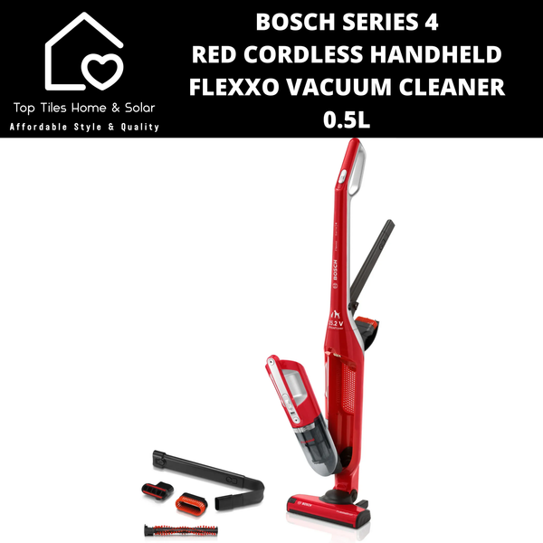 Bosch Series 4 - Red Cordless Handheld Flexxo Vacuum Cleaner - 0.5L