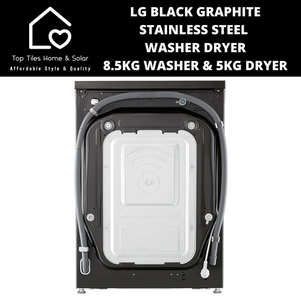 LG Black Steel Vivace Washer Dryer - 8.5kg Washer & 5kg Dryer