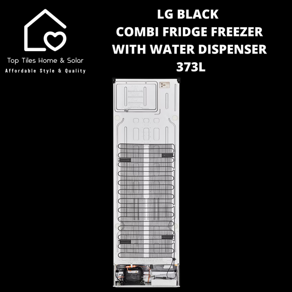 LG Black Combi Fridge Freezer - 373L Water Dispenser