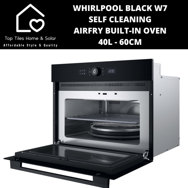 Whirlpool W5 - Premium 6th Sense Black Built-in Microwave 40L - 60cm