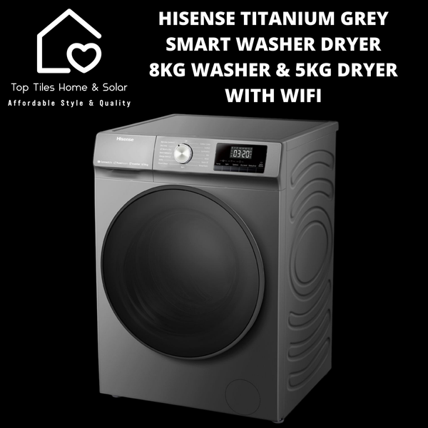 Hisense Titanium Grey Smart Washer Dryer - 8kg Washer & 5kg Dryer