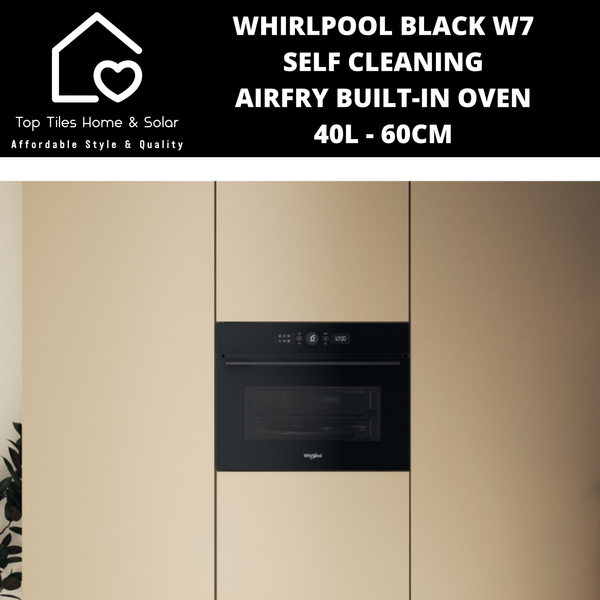 Whirlpool W5 - Premium 6th Sense Black Built-in Microwave 40L - 60cm