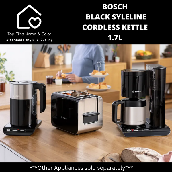 Bosch Black SyleLine Cordless Kettle - 1.7L