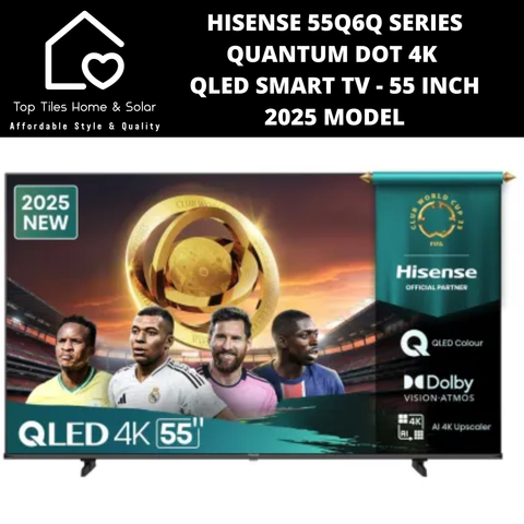 Hisense 55Q6Q Series Quantum Dot 4K QLED Smart TV - 55 Inch 2025 MODEL