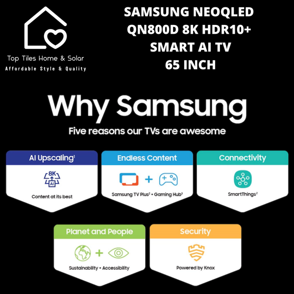 Samsung NeoQLED QN800D 8k HDR10+ Smart AI TV - 65 Inch
