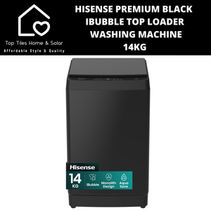 Hisense Premium Black Top Loader Aqua Save Washing Machine - 14kg