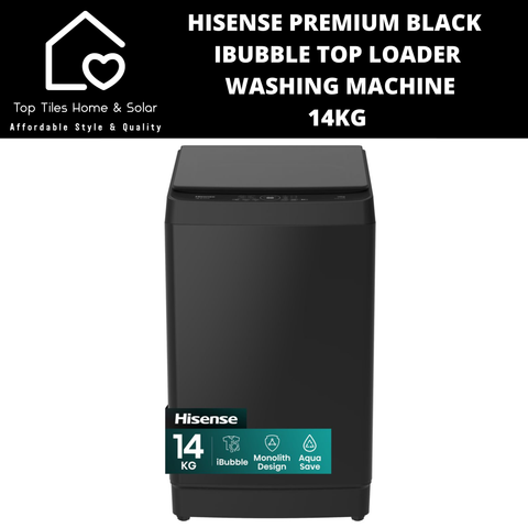 Hisense Premium Black Top Loader Aqua Save Washing Machine - 14kg
