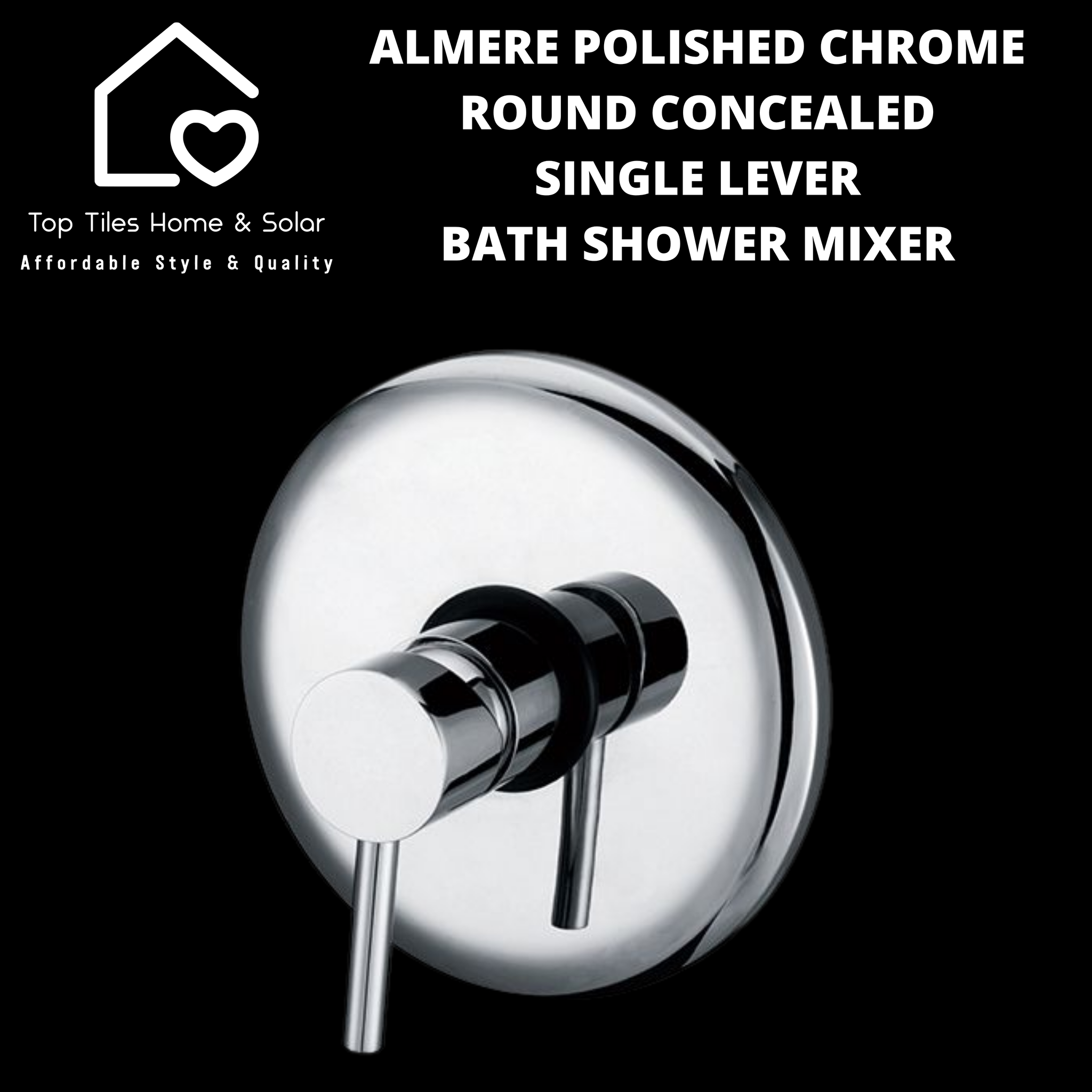 Almere Polished Chrome Round Single Lever Bath Shower Mixer