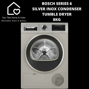 Bosch Series 6 - Silver Inox Condenser Tumble Dryer - 8kg