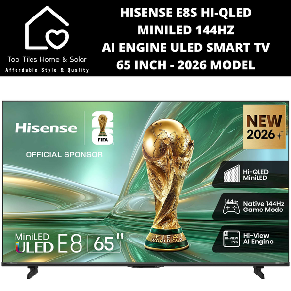 Hisense E8S Hi-QLED MiniLED 144Hz AI Engine Smart TV - 65 Inch 2026