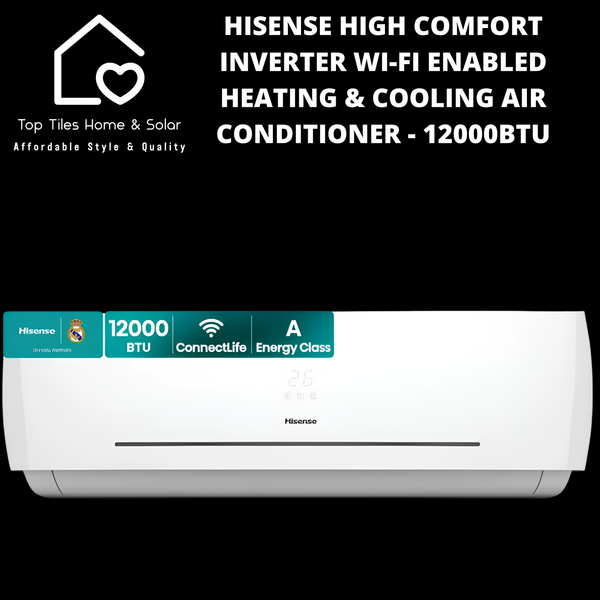 Hisense High Comfort Inverter Wi-Fi Enabled Heating & Cooling Air Conditioner - 12000BTU