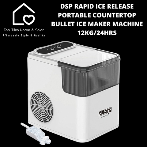 DSP Rapid Ice Released Countertop Bullet Ice Maker Machine - 12kg/24Hrs