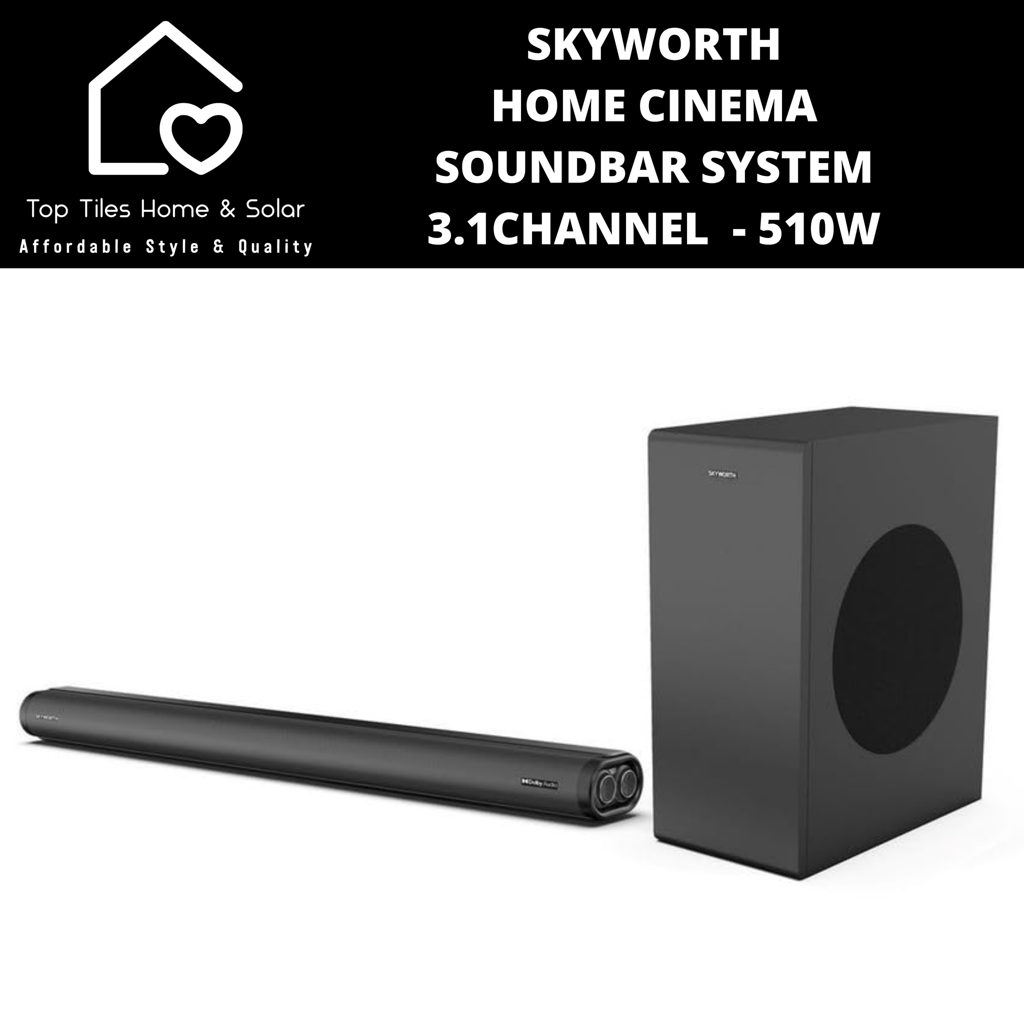 Skyworth Home Cinema Soundbar System 3.1Channel  - 510W
