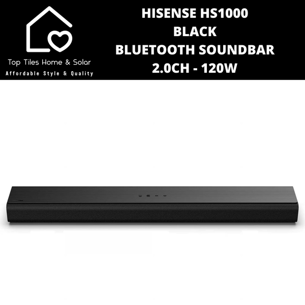 Hisense HS1000 Black Bluetooth Soundbar 2.0Ch - 120W
