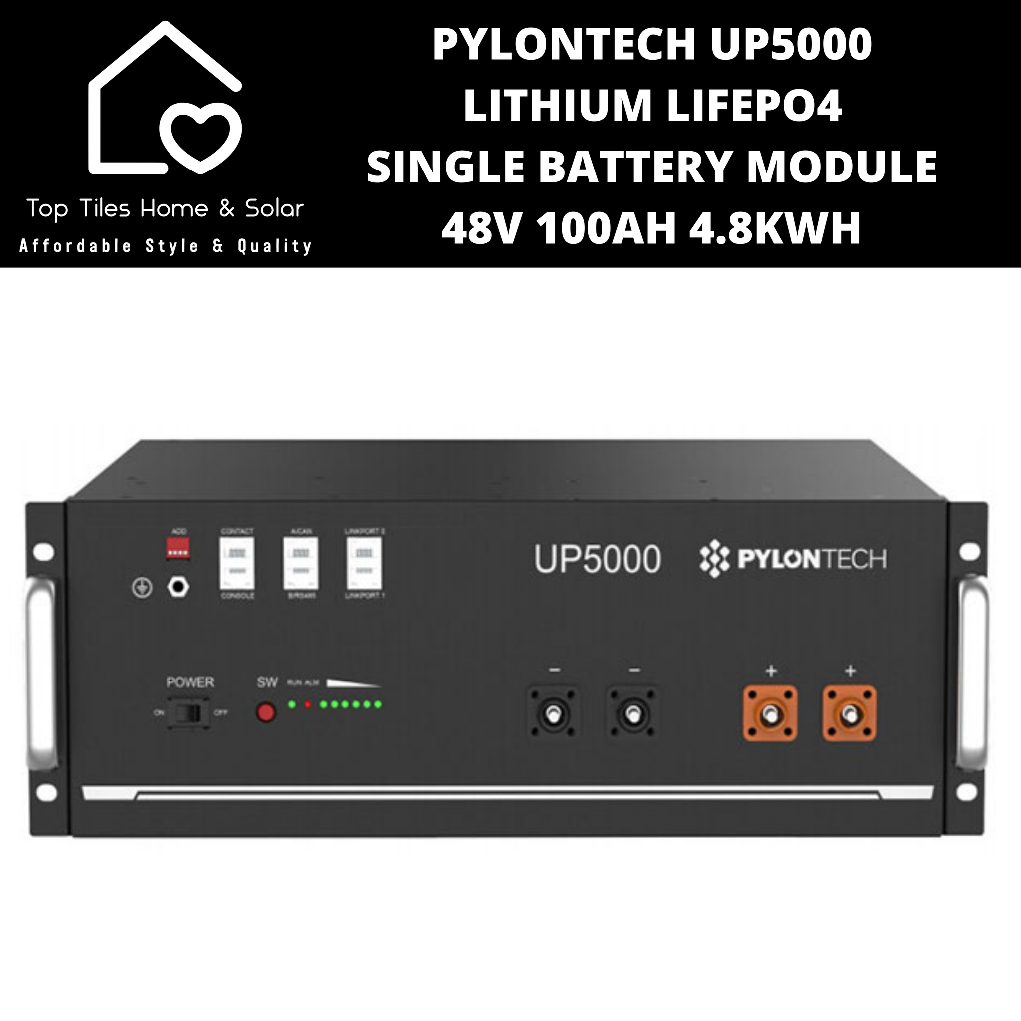 Pylontech UP5000 Lithium LiFePo4 Single Solar Battery Module - 48V 100Ah 4.8kWh