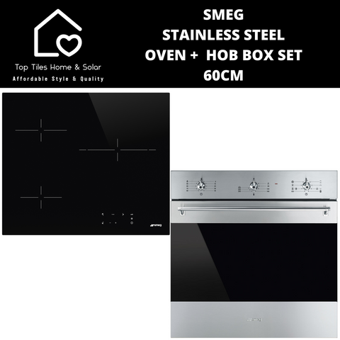 Smeg Stainless Steel Oven +  Hob Box Set - 60cm