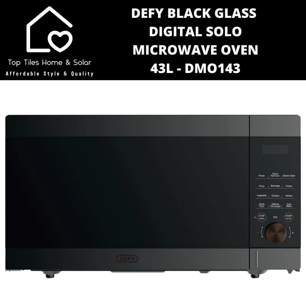 Defy Black Glass Digital Solo Microwave Oven - 43L DMO143