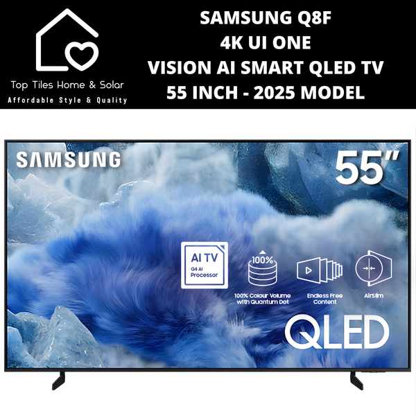 Samsung Q8F 4K UI ONE VISION AI Smart QLED TV - 55 Inch  2025 Model
